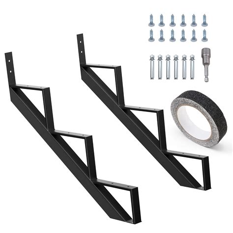 metal stair riser brackets|exterior stair stringer hangers.